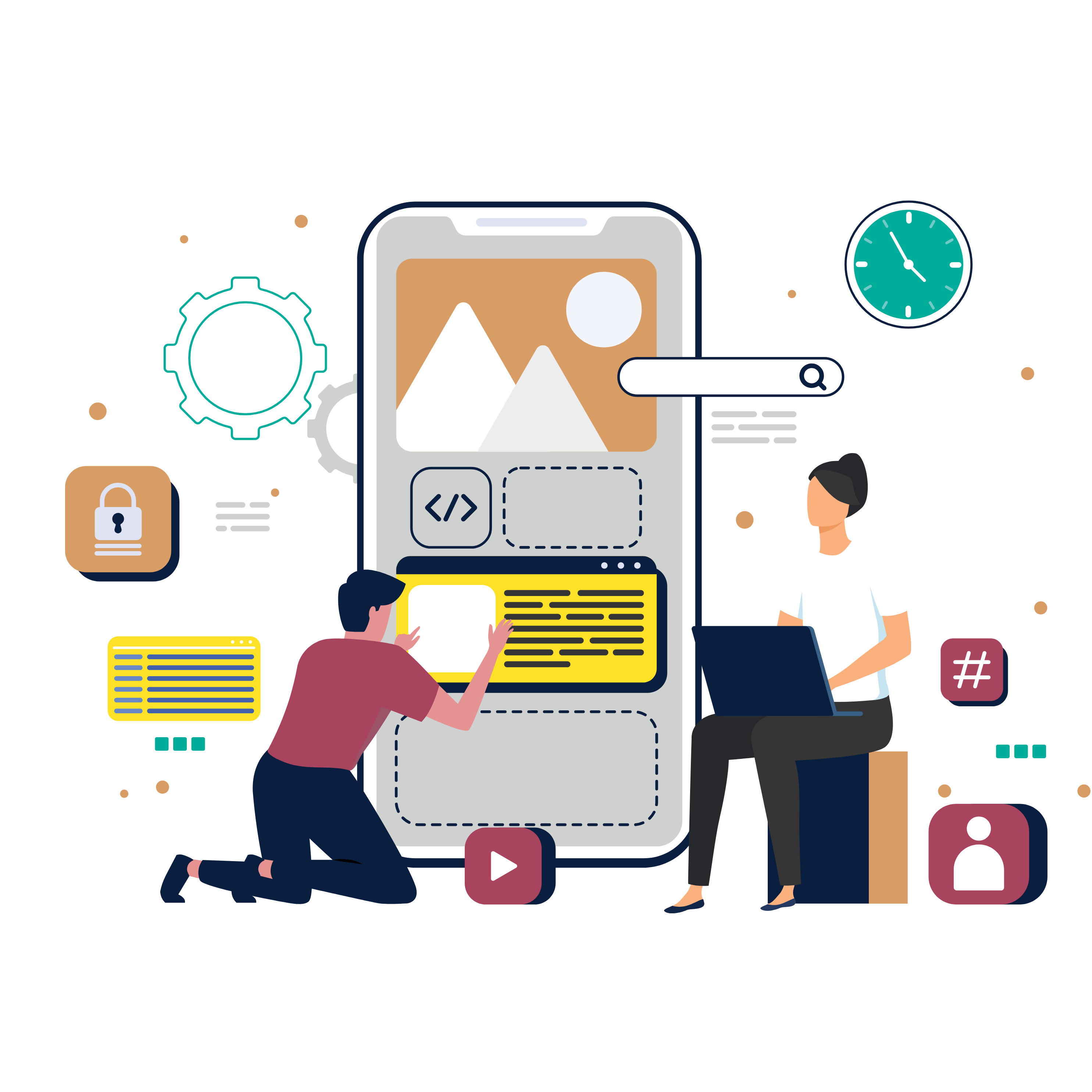 Mobile App Development Illustration